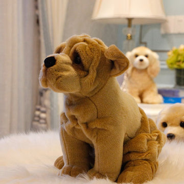 Realistic Shar Pei Dog Stuffed Animal Plush Toy, Pet Plushies